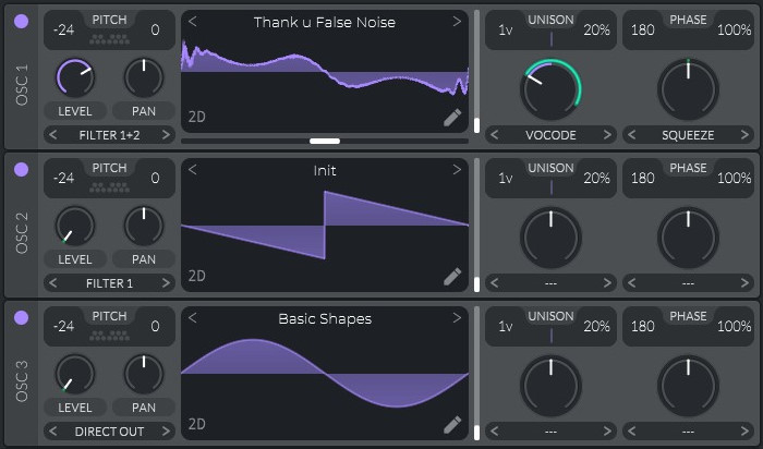 Vital three oscillators