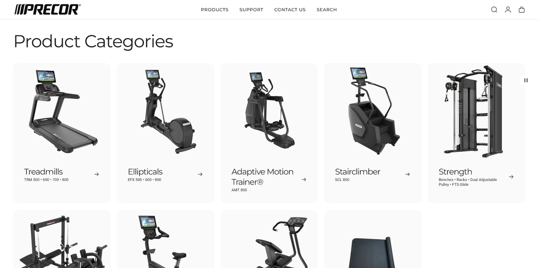 Precor At Home Website Thumbnail