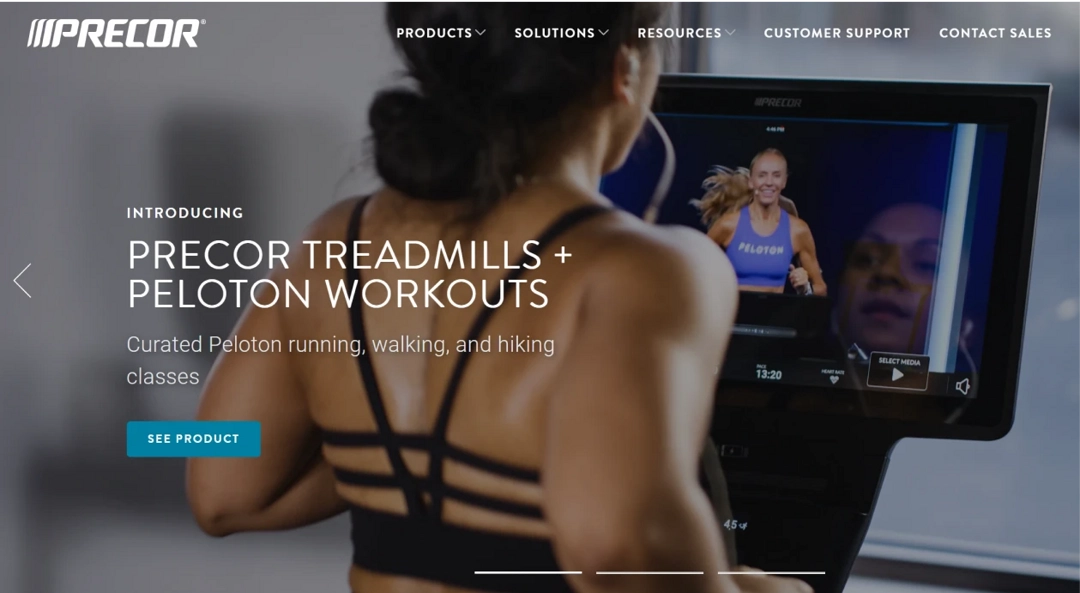 Precor.com Website Thumbnail