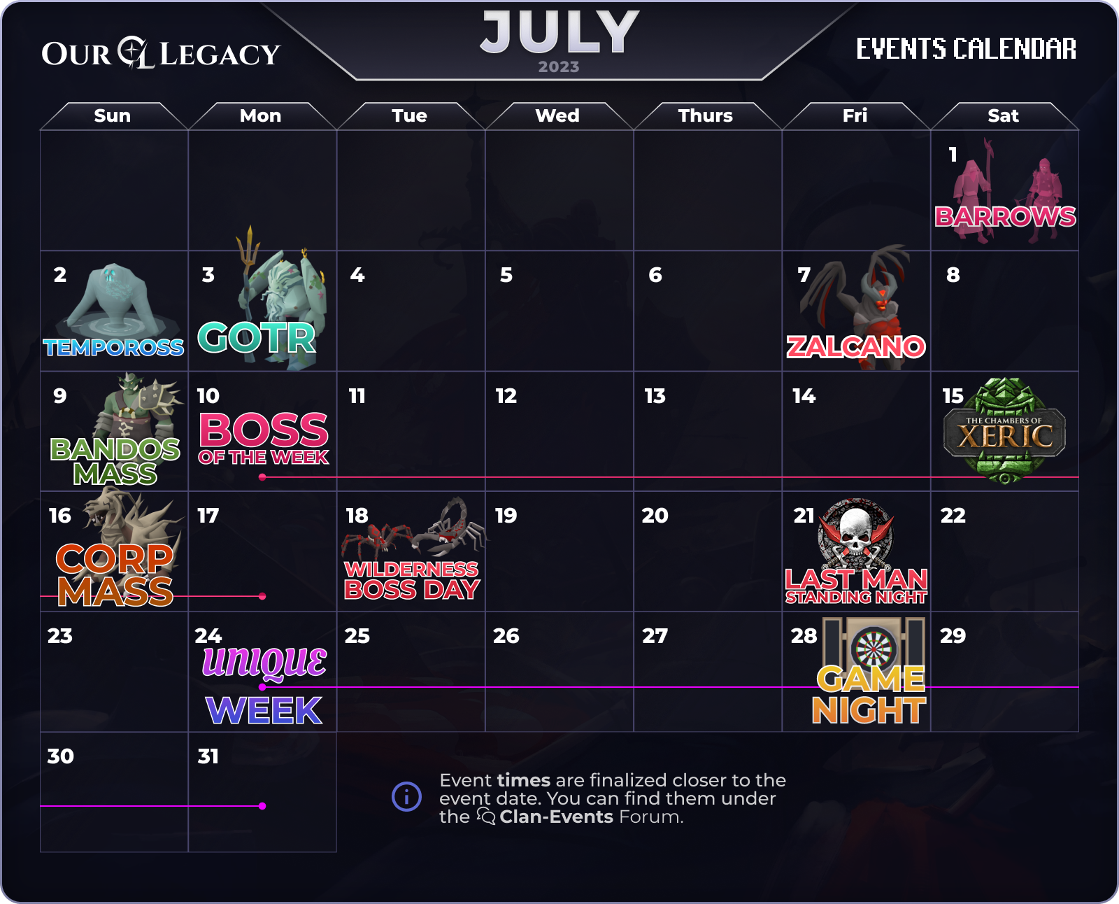 Clan Calendar
